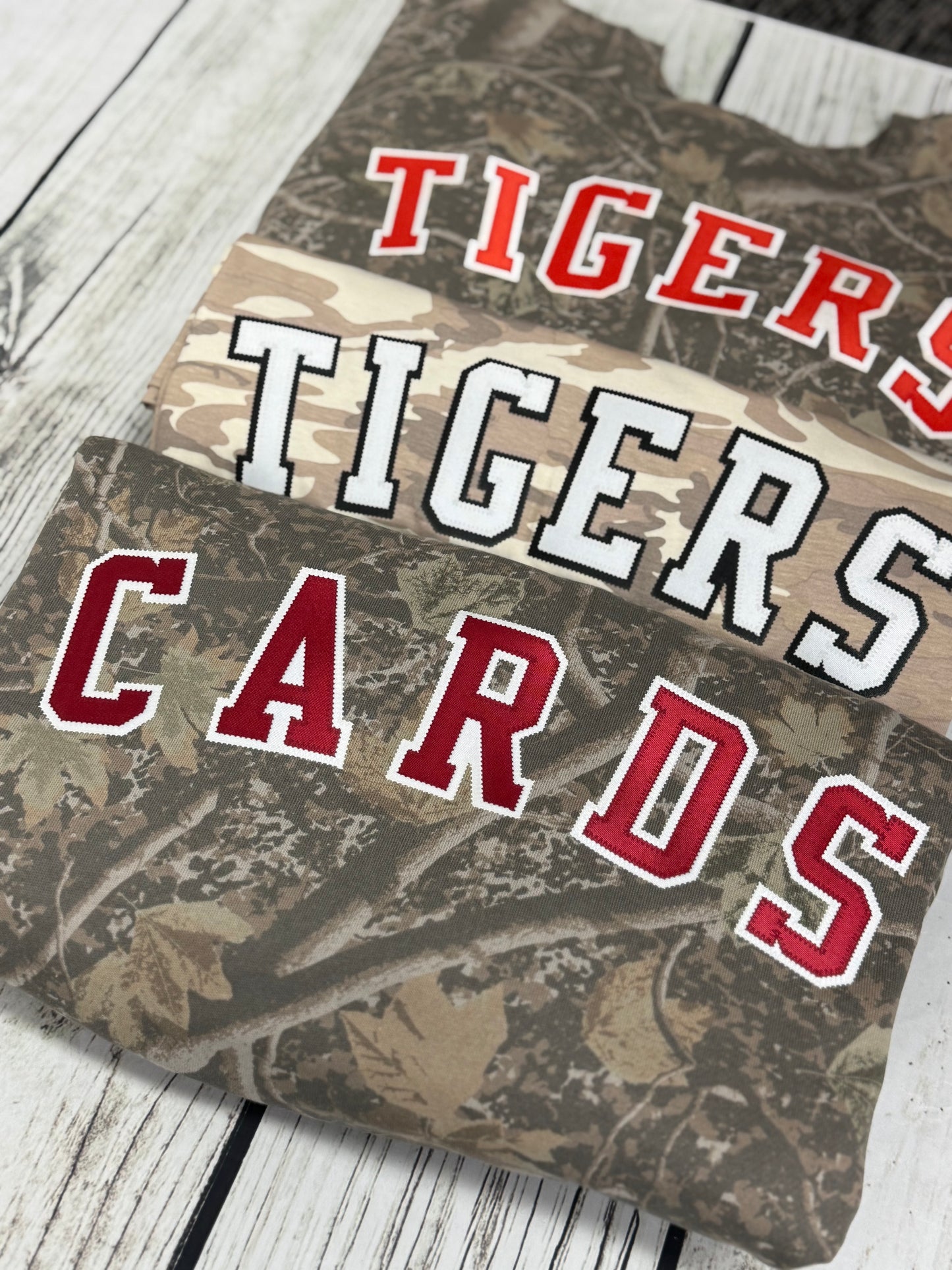 Natural Camo Mascot Patch Work T-shirts