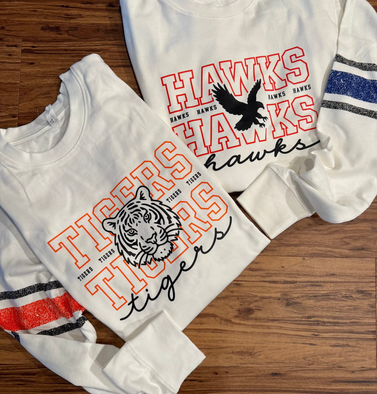 Achieve Crew Tigers or Hawks Stacked Logo
