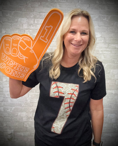 Baseball Camo Number Shirts