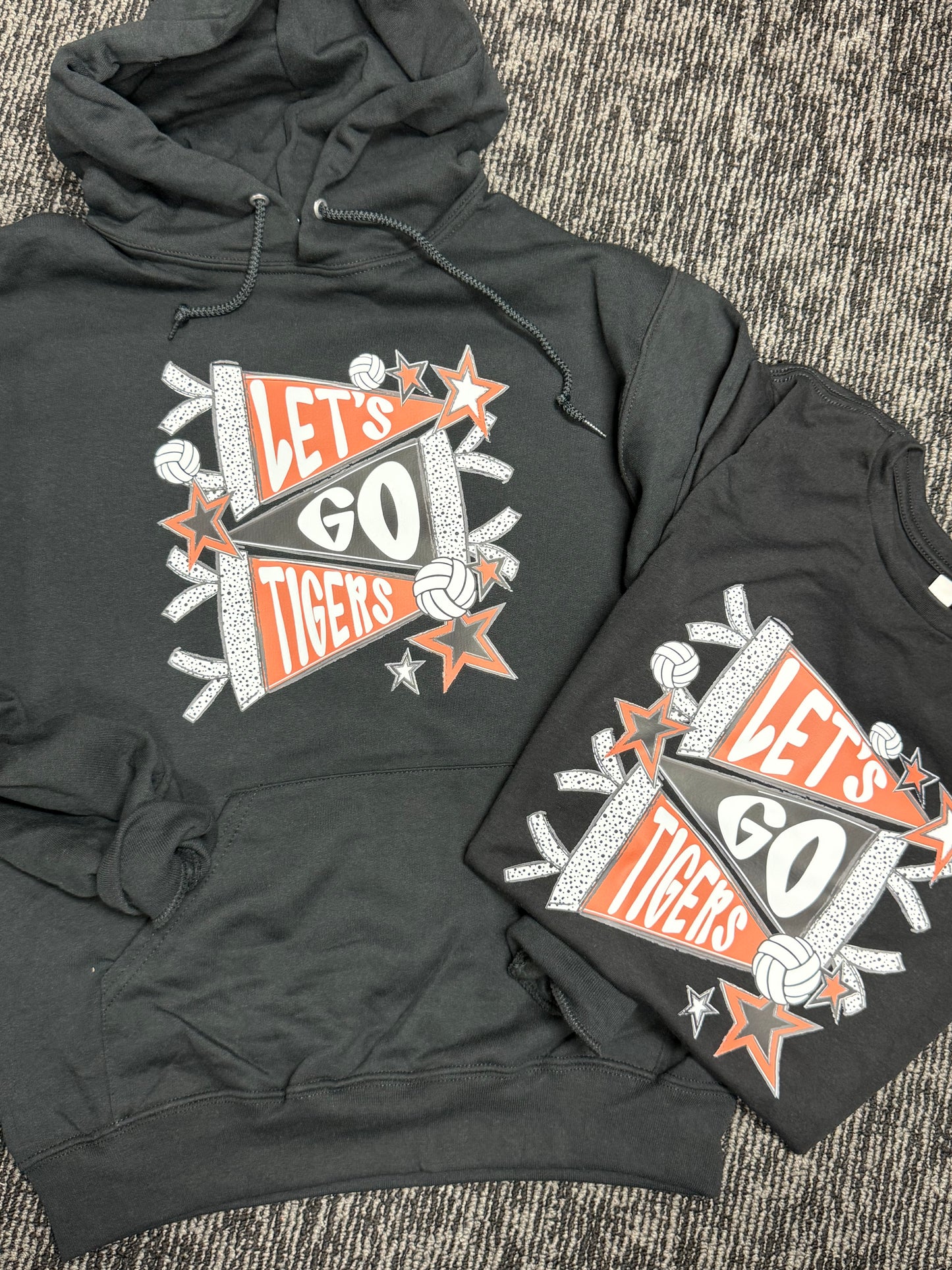 Tigers Volleyball Pennant Flag Design