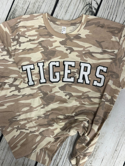 Natural Camo Mascot Patch Work T-shirts