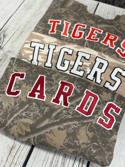 Natural Camo Mascot Patch Work T-shirts