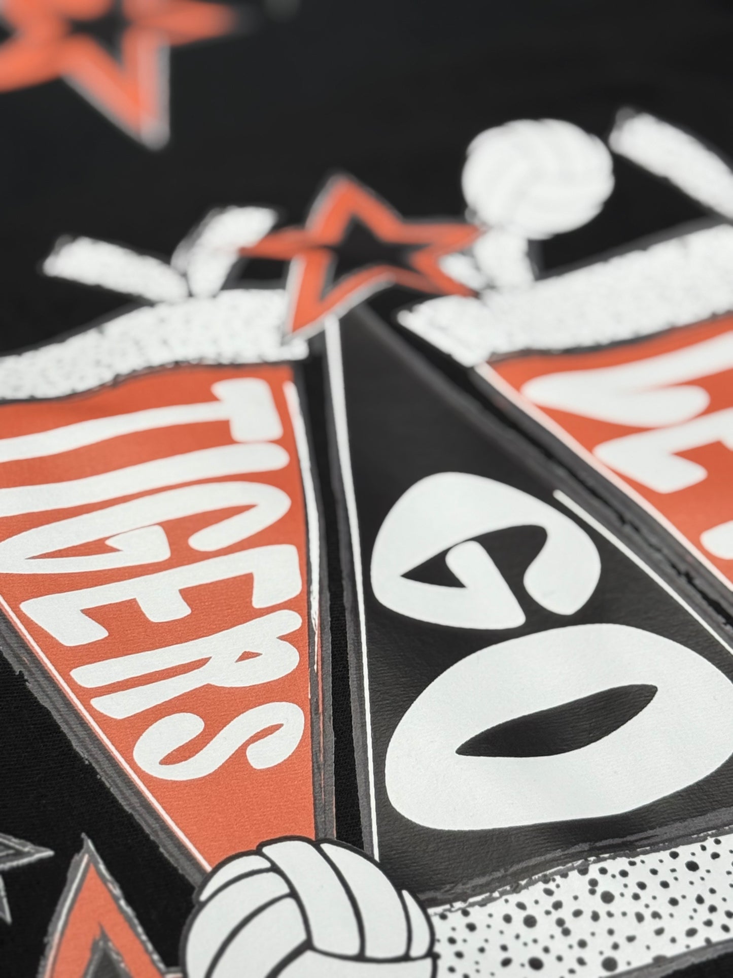 Tigers Volleyball Pennant Flag Design