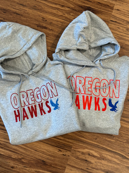 Oregon Hawks Negative Font