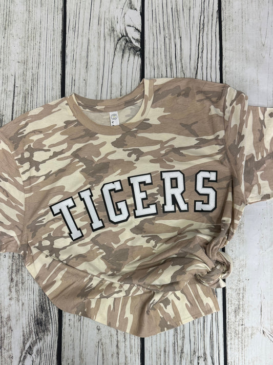 Natural Camo Mascot Patch Work T-shirts