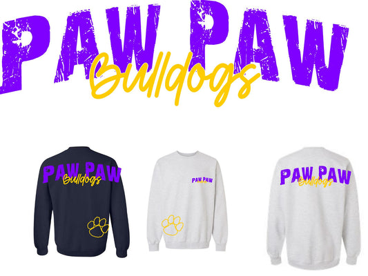 Oversized Crew Paw Paw Bulldogs