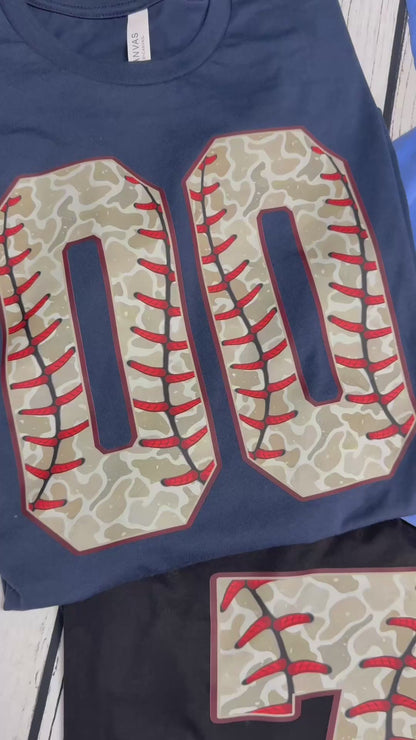 Baseball Camo Number Shirts