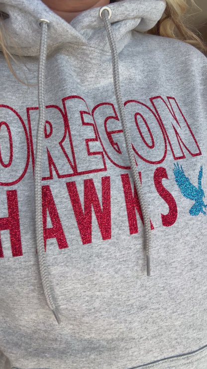 Oregon Hawks Negative Font