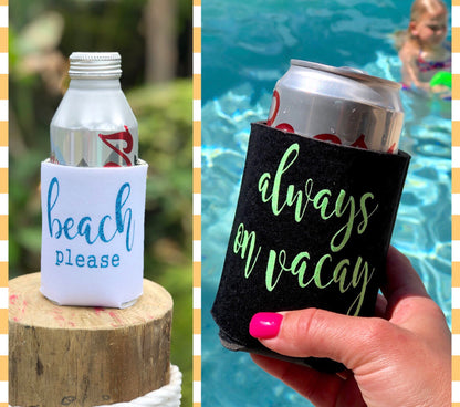 Beach Please Coozies